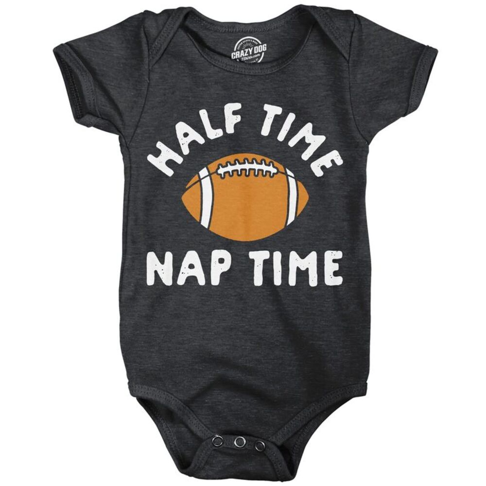 Half Time Nap Time Baby Bodysuit Funny Football Jumper For Infants